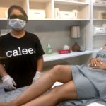 laser session at clinic calee